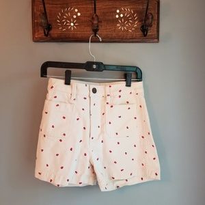 Madewell strawberry shorts